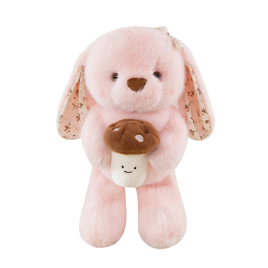Pink Mushroom Rabbit Plush Toy 35cm Child Companion Doll