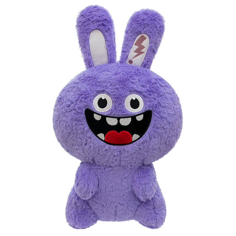 Super Cute Haha Rabbit Plush Toy Purple Green Bunny Doll