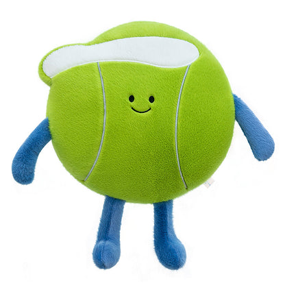 Cartoon Tennis Ball Plush Pillow Doll - Mink Velvet PP Cotton Toy 45cm