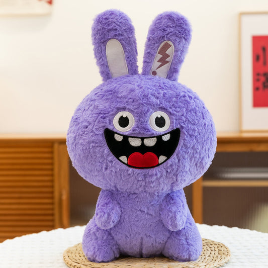 Super Cute Haha Rabbit Plush Toy Purple Green Bunny Doll
