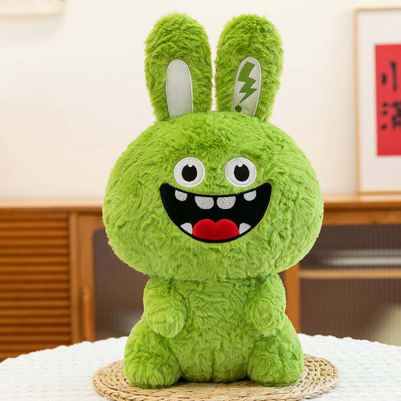 Super Cute Haha Rabbit Plush Toy Purple Green Bunny Doll